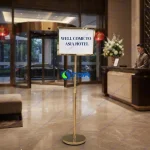 Bảng menu thông tin inox vàng 2 mặt khổ A3