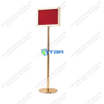 Bảng menu thông tin inox vàng 2 mặt khổ A3