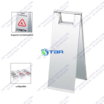 Biển báo INOX CAO CẤP đặt sàn CHỮ A