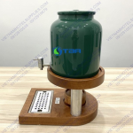 Bình gốm sứ 10L chân gỗ hâm nóng trà - sữa - cafe