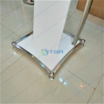 Bục phát biểu gỗ màu trắng khung inox sự kiện