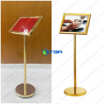 Bảng menu inox vàng A4 nhà hàng khách sạn
