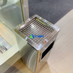 Thùng rác inox vuông gạt tàn cửa trước V240W