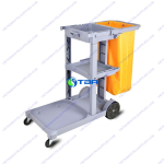 Xe đẩy dọn vệ sinh đa năng chữ L 3 tầng ASIA170G