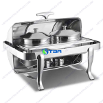 Nồi hâm soup buffet chữ nhật chân cong nắp kính ASIA6054CPC