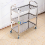 Xe đẩy thức ăn inox 3 tầng cỡ lớn AST500