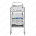Xe đẩy thức ăn inox 3 tầng cỡ lớn AST500