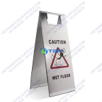 Biển báo INOX CAO CẤP đặt sàn CHỮ A