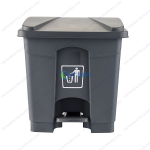 Thùng rác bếp đạp chân nhựa màu xám 45L