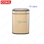Thùng rác CCKO inox vàng chữ nhật 10L #CK9908G
