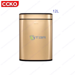 Thùng rác chữ nhật CCKO màu vàng 12L #CK9906-12T