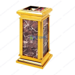 Thùng rác đá hoa cương đỏ cửa trên CT033