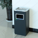 Thùng rác gạt tàn chữ nhật màu đen V300B