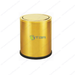 Thùng rác inox cao cấp nắp lật mạ vàng A300G
