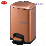 Thùng rác inox đạp chân màu đồng 8L #GNFSJ8T