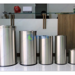 Thùng rác inox tròn nắp lật xoay cao cấp