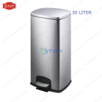 Thùng rác inox vuông cao cấp 30L #GNFSJ30