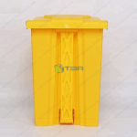 Thùng rác y tế nhựa bệnh viện màu vàng 68L