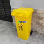 Thùng phân loại rác nhựa Xanh - Vàng - Đỏ 120L