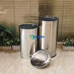 Thùng rác inox tròn nắp lật xoay cỡ lớn A480
