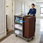 Xe thu gom đồ vải inox cho khách sạn và bệnh viện