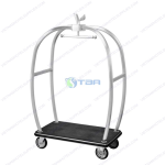 Xe đẩy hành lý mái vòm thảm xám đen