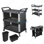 Xe đẩy phục vụ phòng đa năng ba tầng bằng nhựa