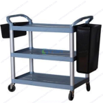 Xe đẩy phục vụ và dọn bàn ăn đa năng 02 xô