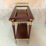 Xe đẩy phục vụ rượu trà bằng gỗ cao cấp A066