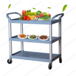 Xe đẩy thức ăn bằng nhựa ba tầng chất lượng cao