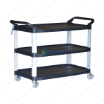 Xe đẩy thức ăn nhựa màu đen cỡ lớn A505B