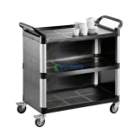 Xe đẩy phục vụ phòng đa năng ba tầng bằng nhựa