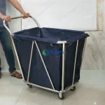Xe thu gom đồ vải inox cho khách sạn và bệnh viện