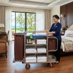 Xe thu gom đồ vải inox cho khách sạn và bệnh viện