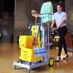 Xe đẩy dọn vệ sinh đa năng chữ L 3 tầng ASIA170G