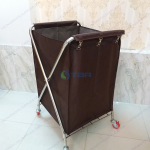 Xe thu gom đồ giặt là gấp được khung inox chữ X 