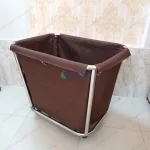 Xe đẩy vệ sinh thu gom đồ vải tiệm giặt ủi
