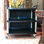 Xe đẩy phục vụ bàn ăn cao cấp có bửng che