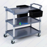 Xe đẩy phục vụ và dọn bàn ăn đa năng 02 xô