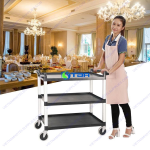 Xe đẩy phục vụ bàn ăn màu đen ASIA-A500B