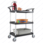 Xe đẩy phục vụ bàn ăn màu đen ASIA-A500B