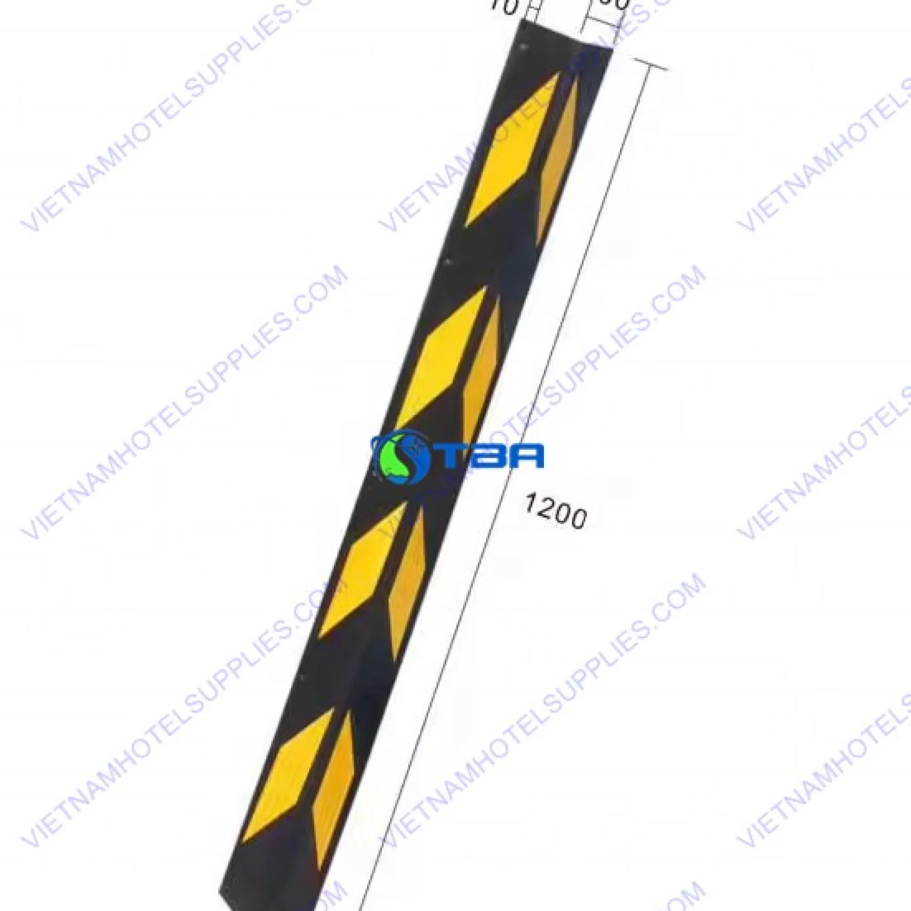 Thanh ốp cột cao su chữ V chống va đập ASIA-OP1200