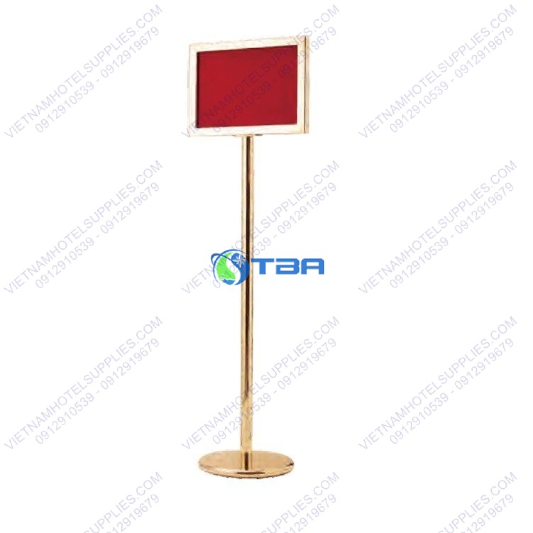 Bảng menu thông tin inox vàng 2 mặt khổ A3