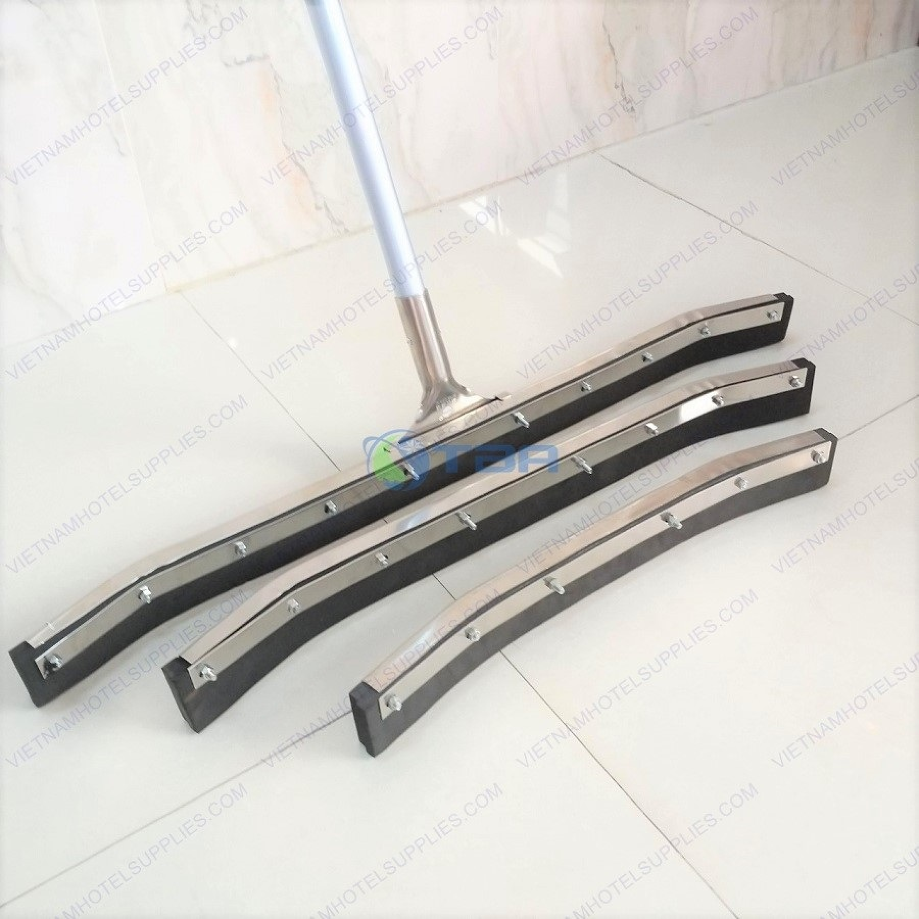 Cây đẩy gạt nước sàn kẹp inox lưỡi cao su 75cm