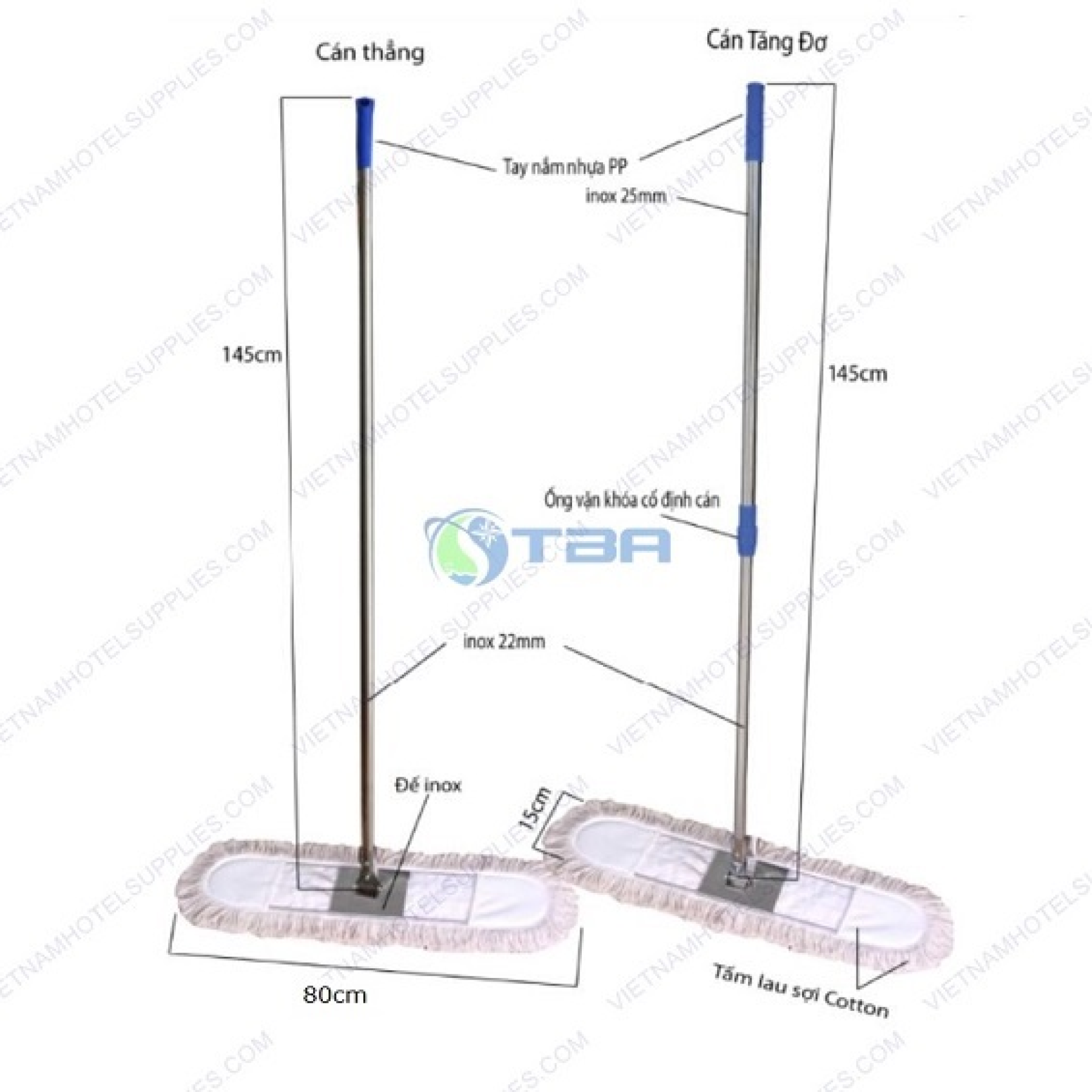 Cây lau bụi công nghiệp cotton bản lớn 80cm