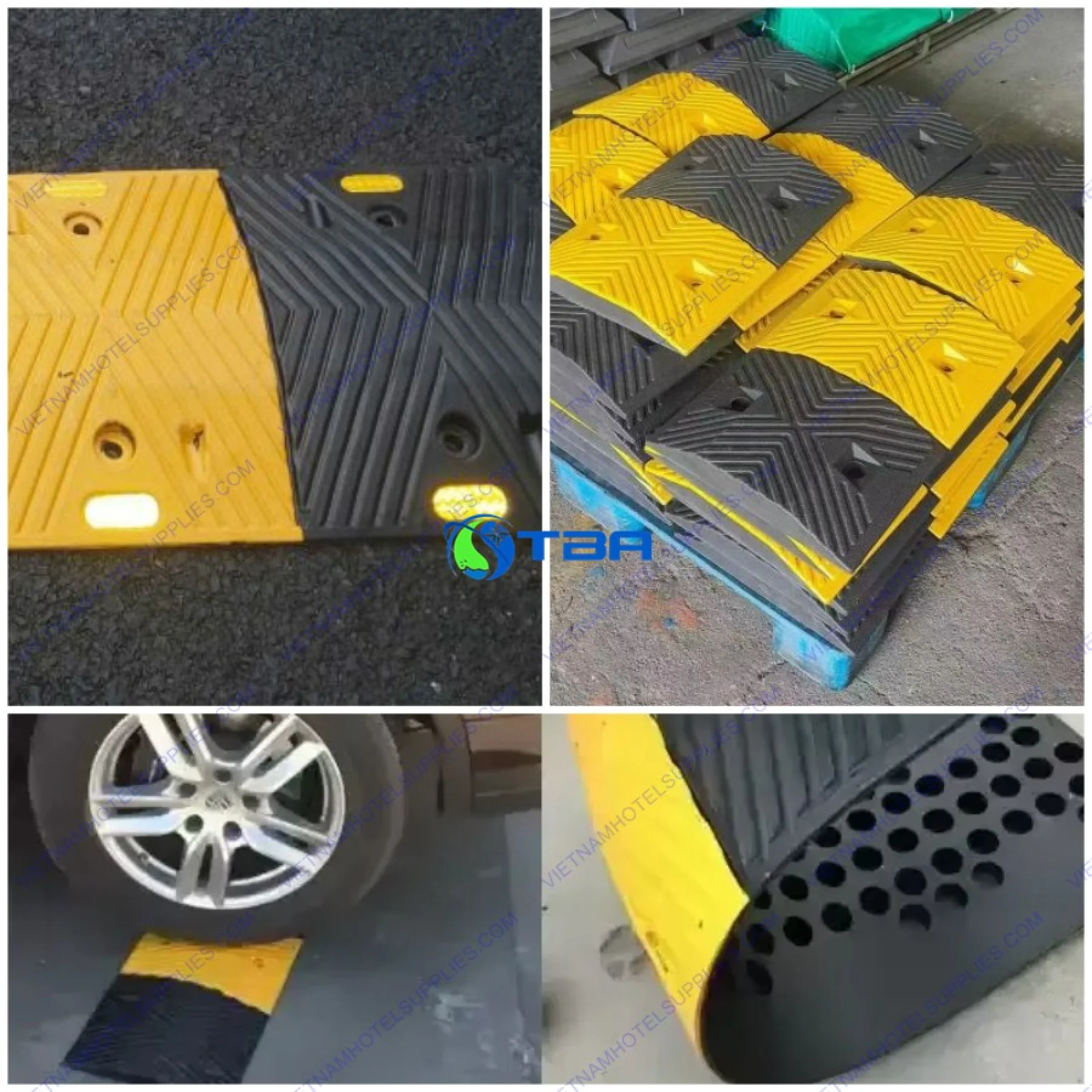 Gờ giảm tốc cao su phản quang (L)50x(W)35x(H)5cm