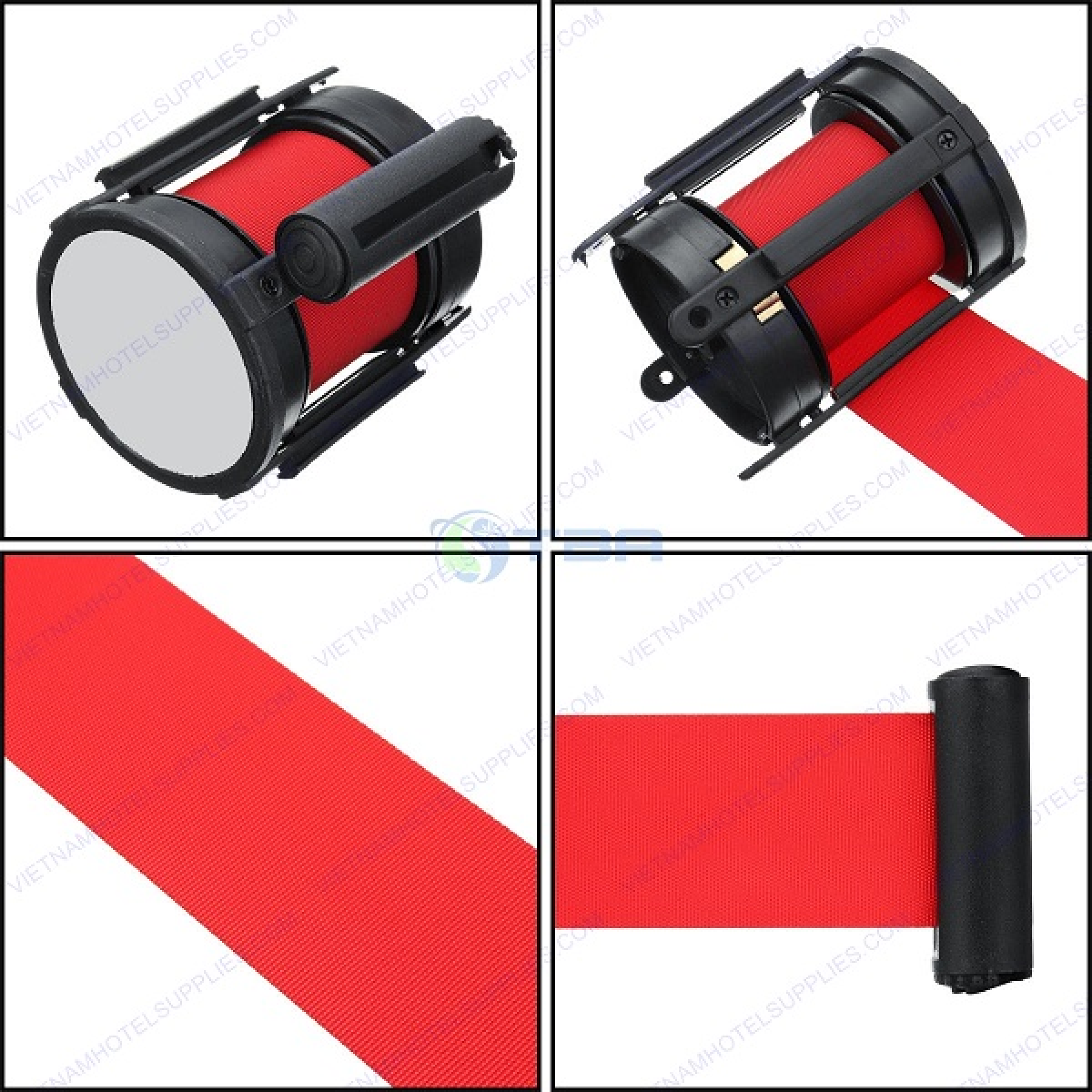 Đầu cuộn dây rút trụ chắn màu đỏ 5 mét