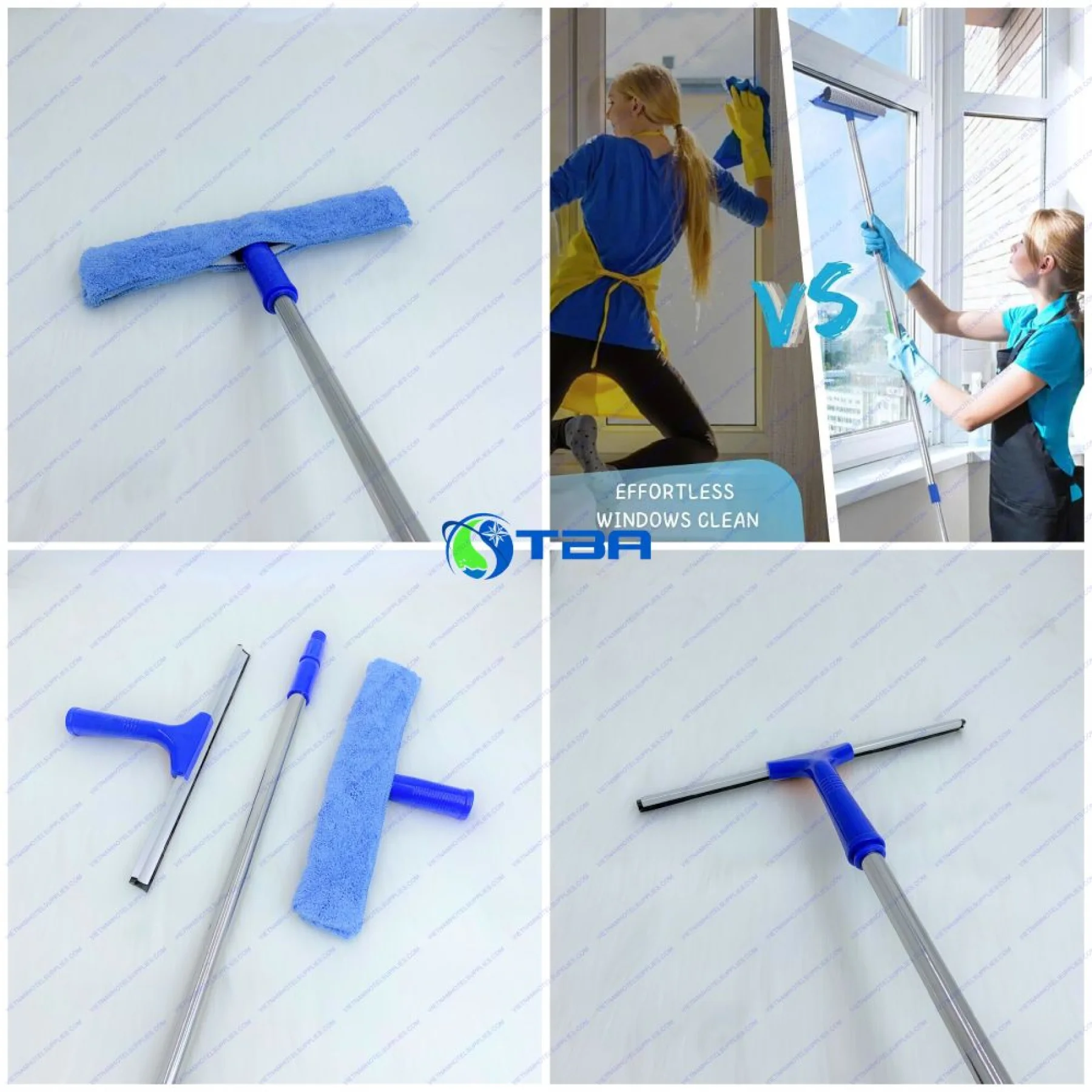 Bộ cây lau kính inox ASIA-LI6M cán dài 6 mét