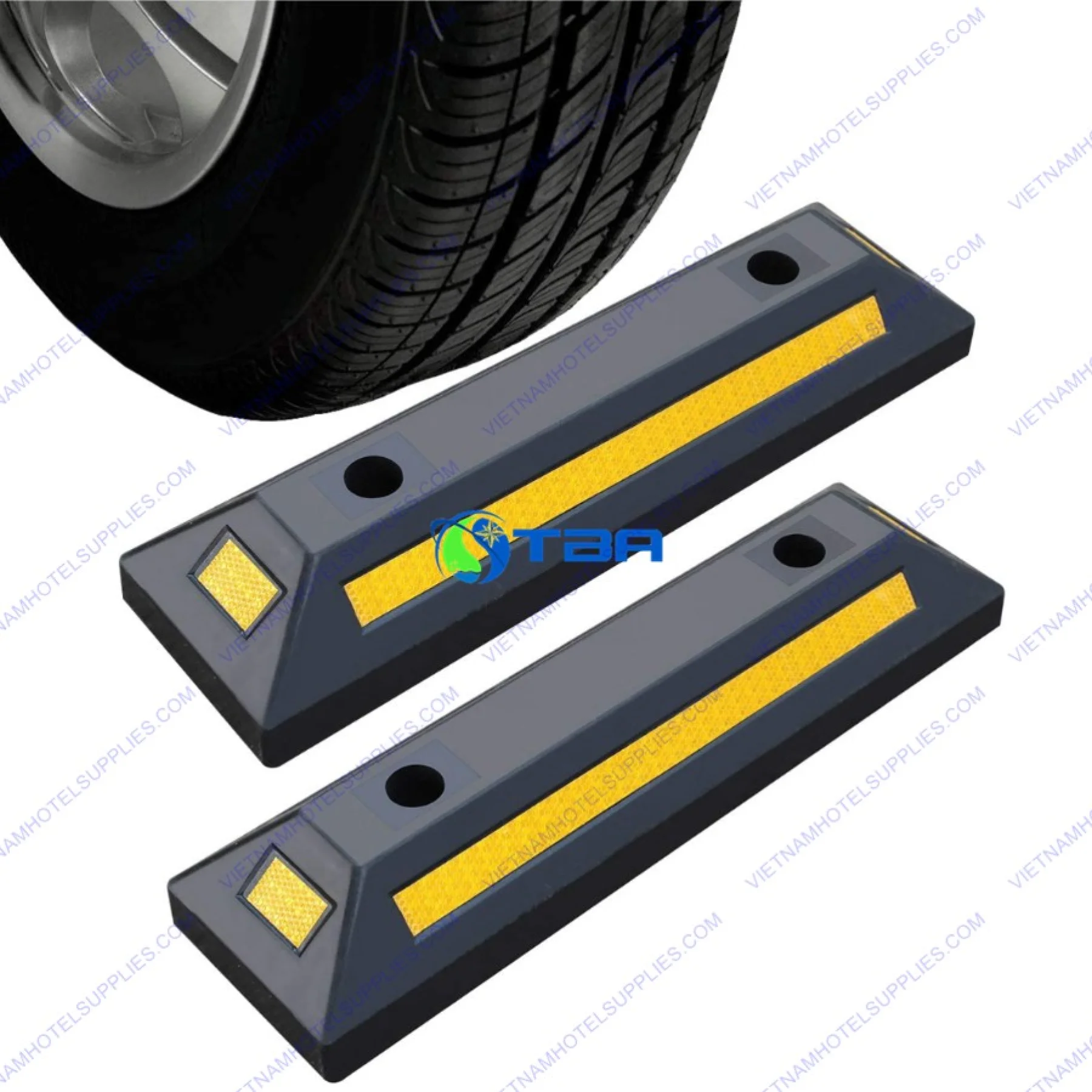 Thanh chặn bánh xe cao su cố định ASIA-CBX560