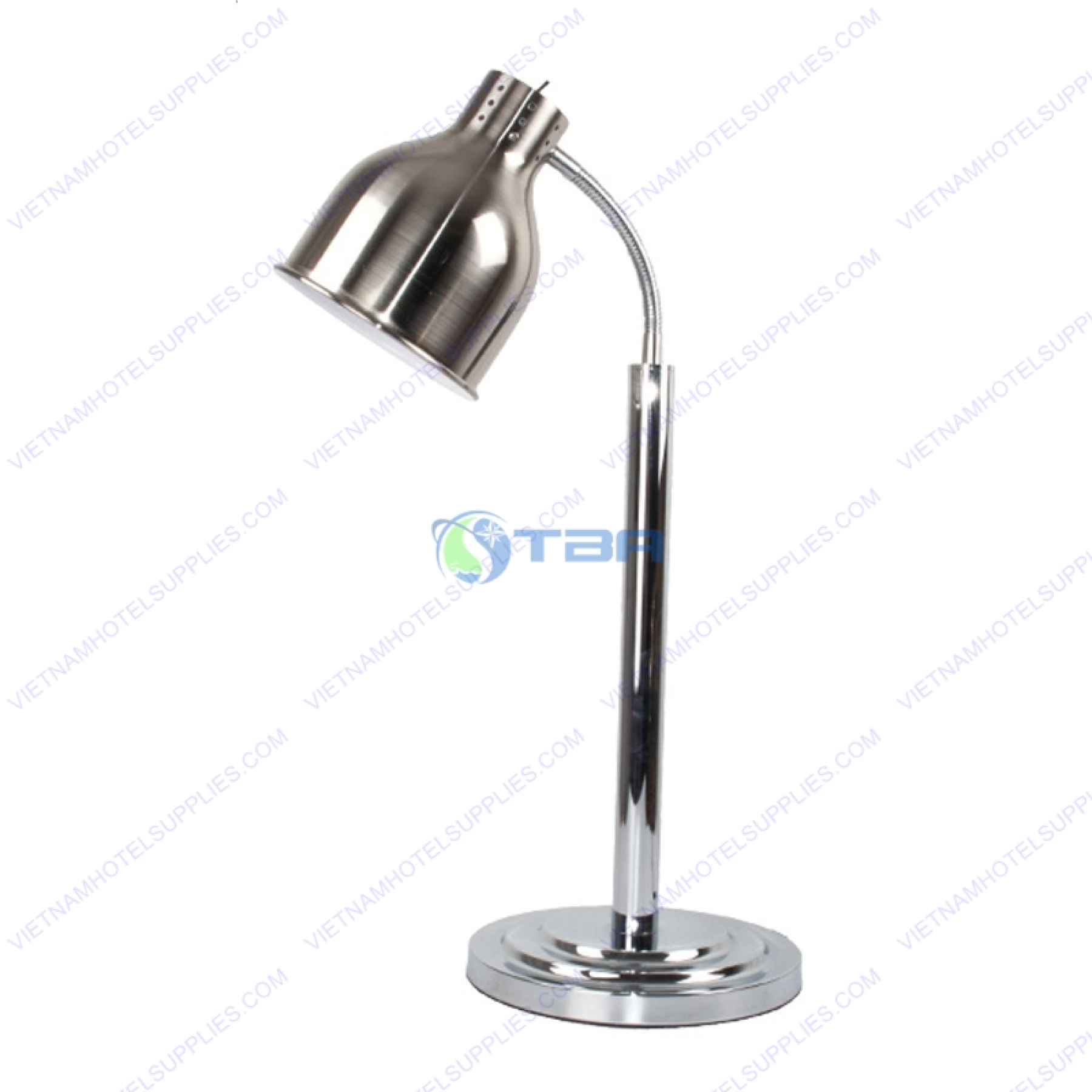 Đèn hâm nóng thức ăn 1 bóng đế inox tròn HL1-001